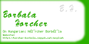 borbala horcher business card